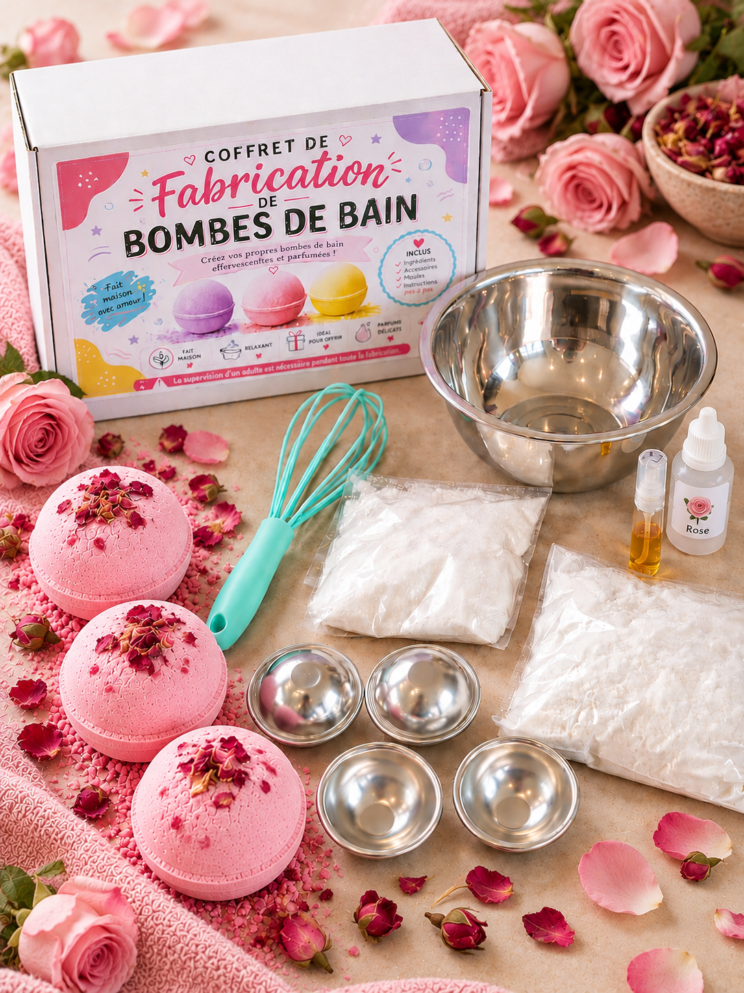 COFFRET DE FABRICATION DE BOMBE DE BAIN