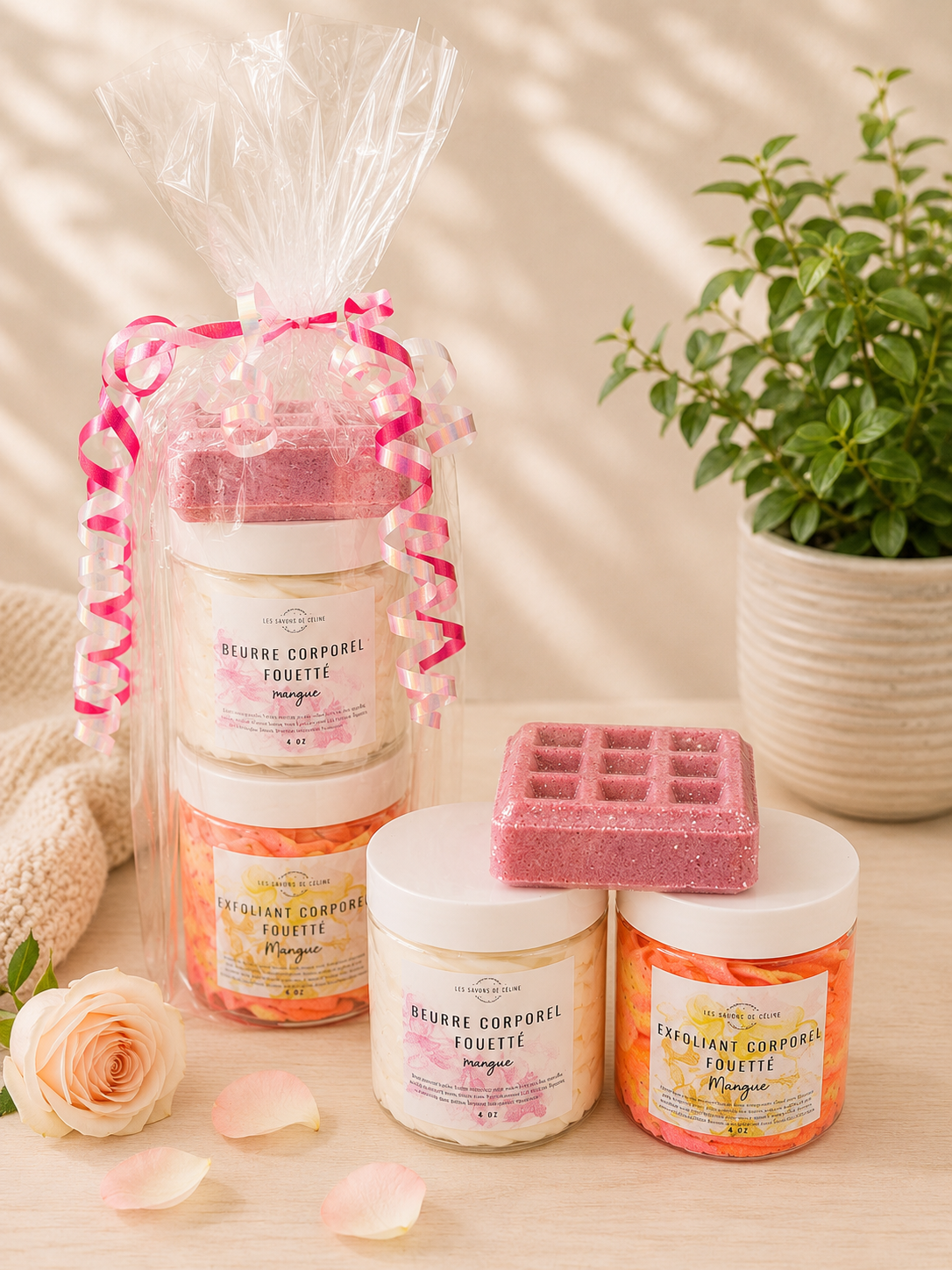 ENSEMBLE EXFOLIANT ET BEURRE CORPOREL FOUETTÉ