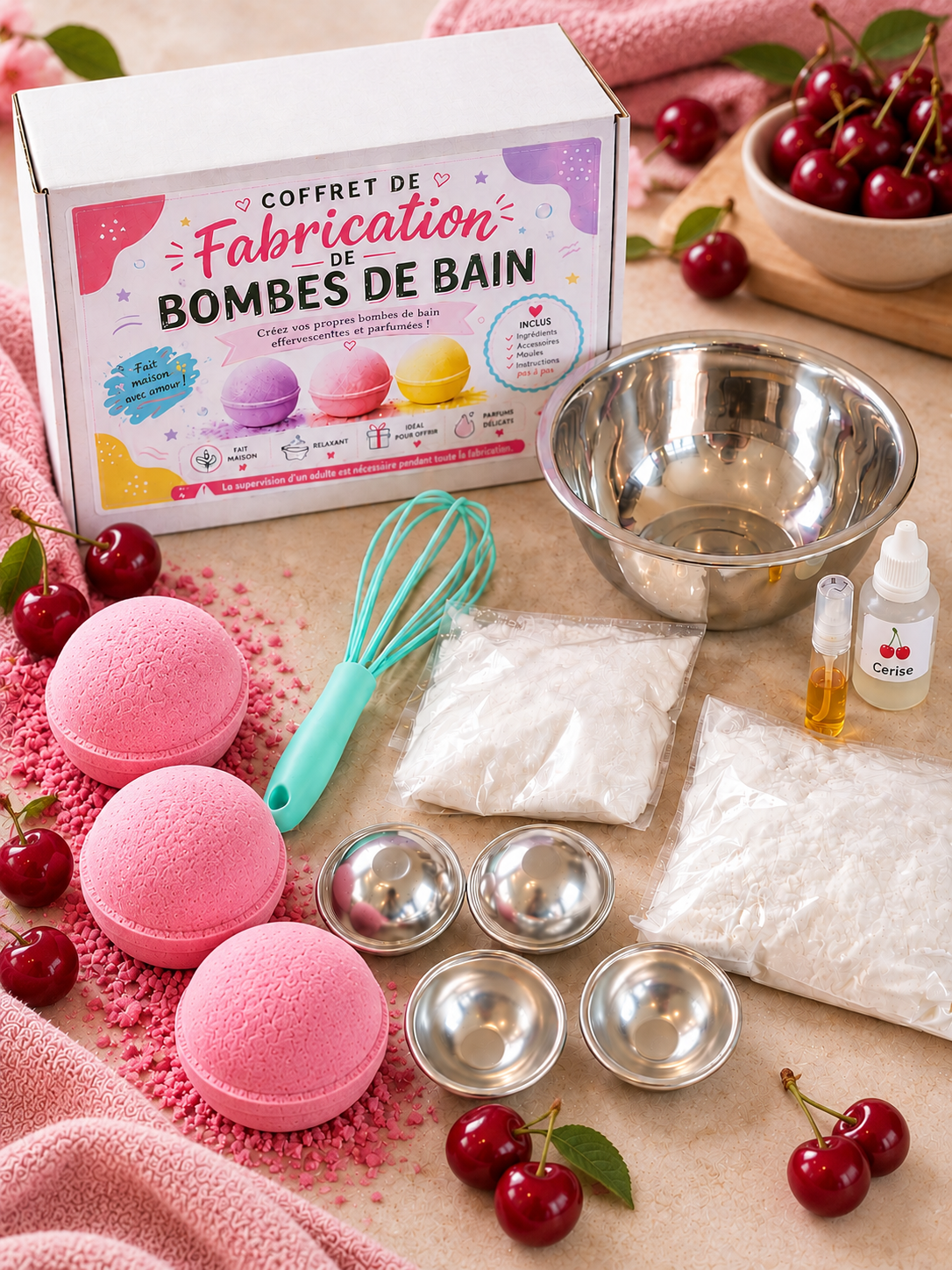 COFFRET DE FABRICATION DE BOMBE DE BAIN