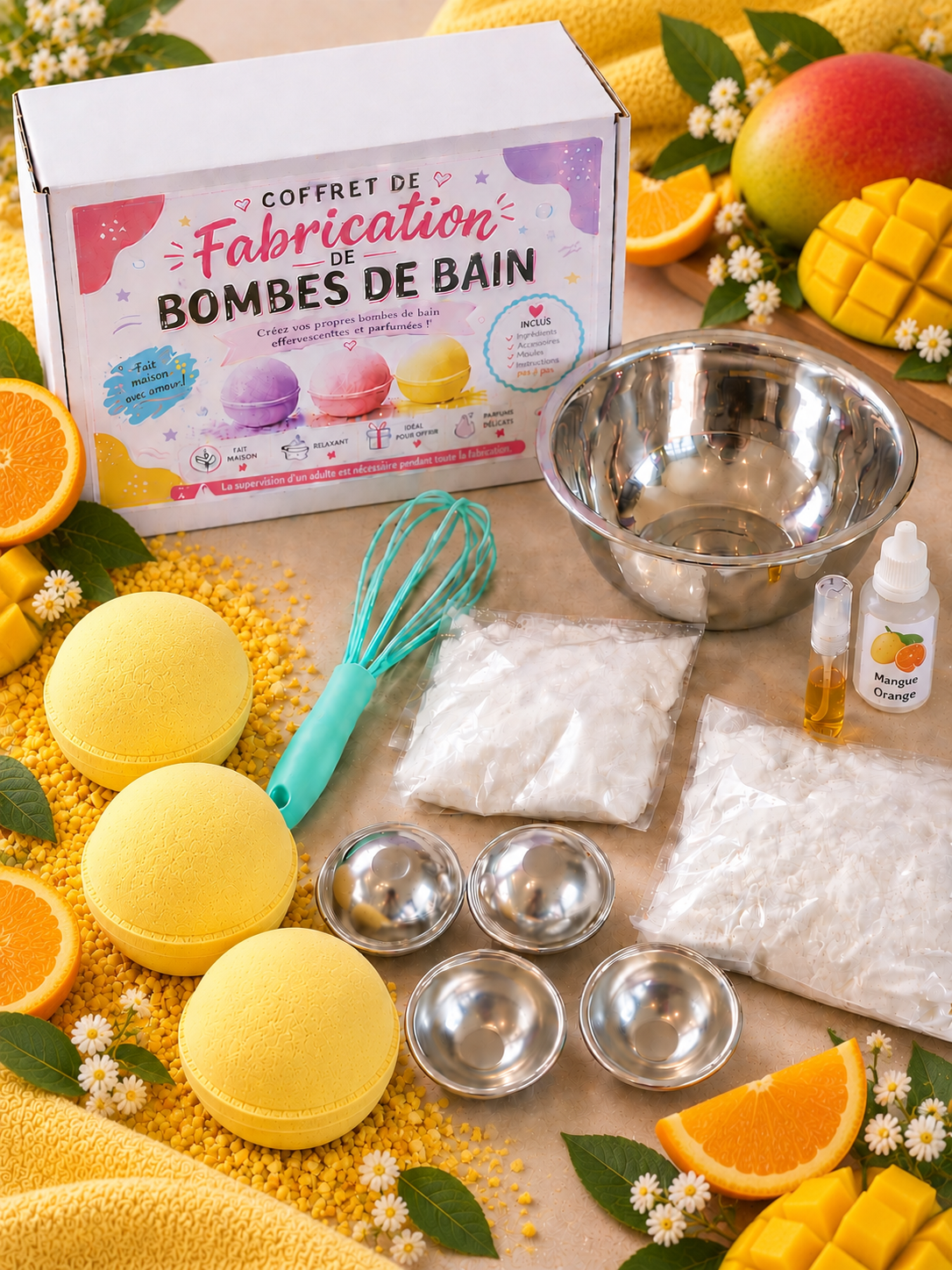 COFFRET DE FABRICATION DE BOMBE DE BAIN