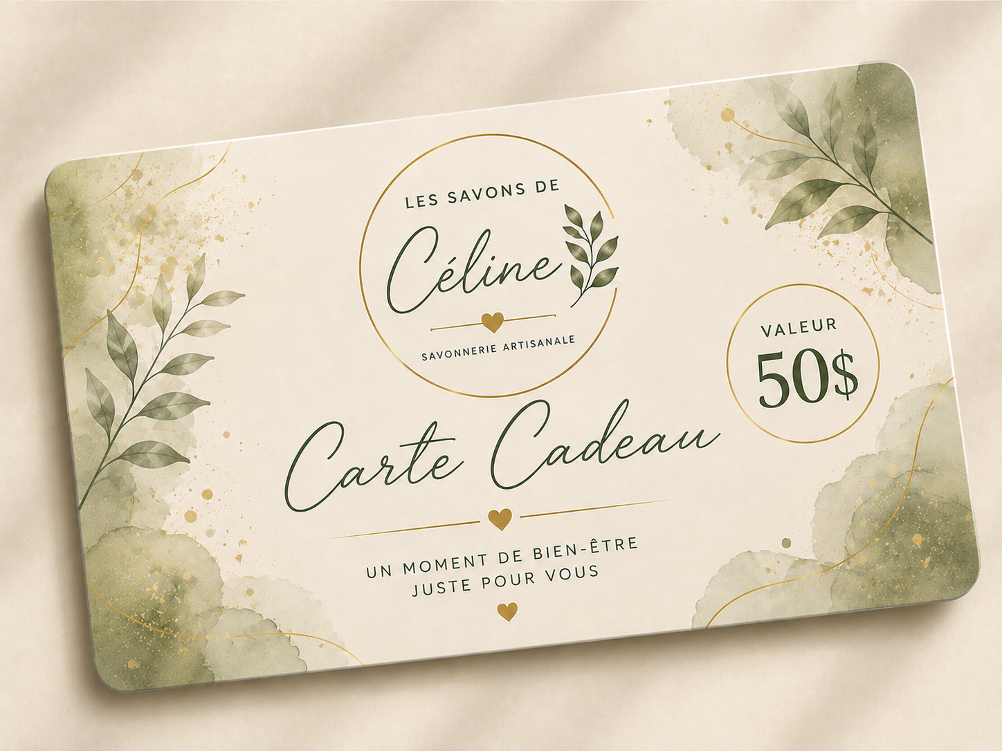 CARTE CADEAU VIRTUELLE LES SAVONS DE CÉLINE