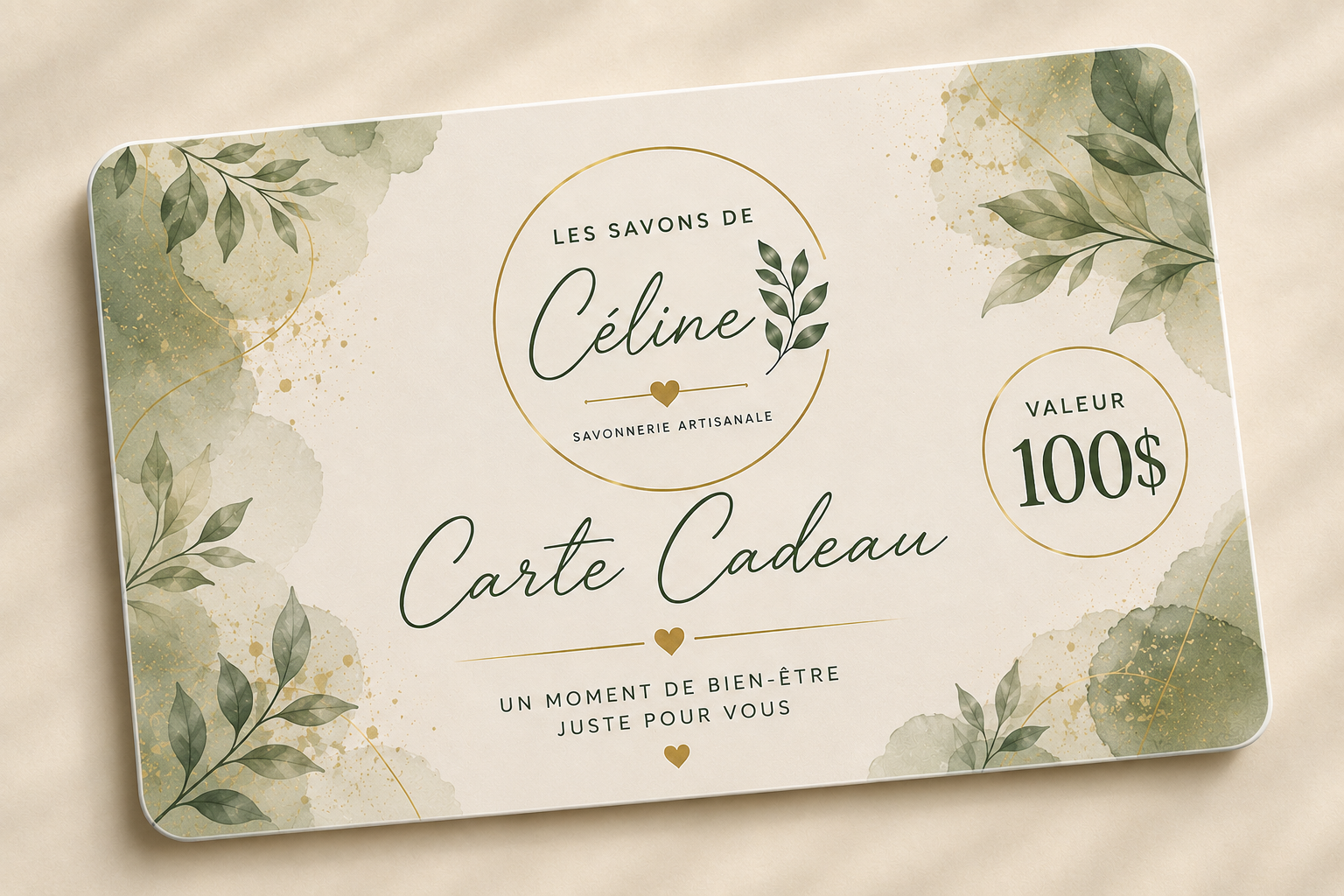 CARTE CADEAU VIRTUELLE LES SAVONS DE CÉLINE