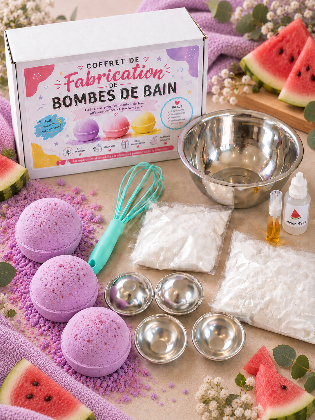 COFFRET DE FABRICATION DE BOMBE DE BAIN