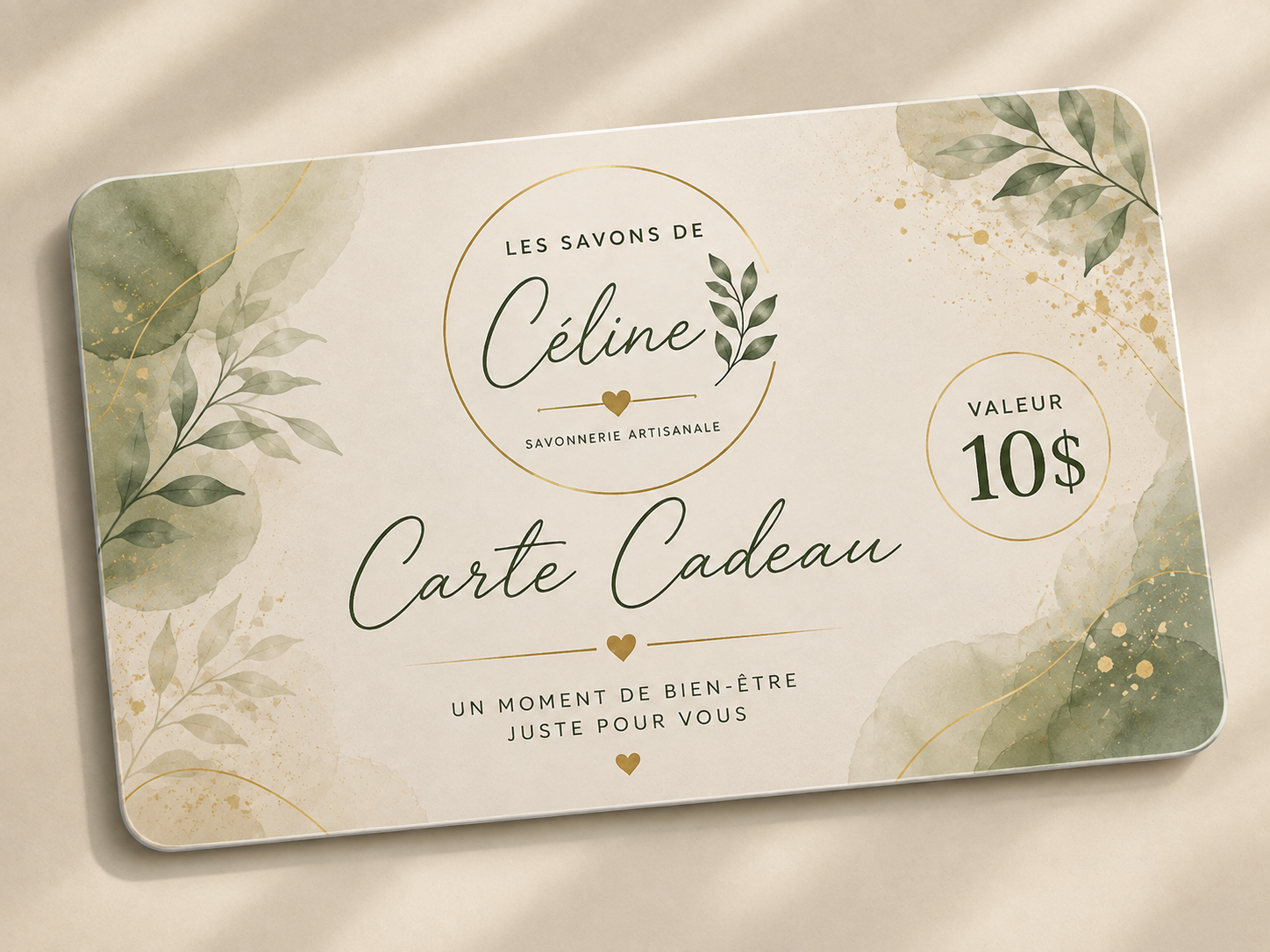 CARTE CADEAU VIRTUELLE LES SAVONS DE CÉLINE