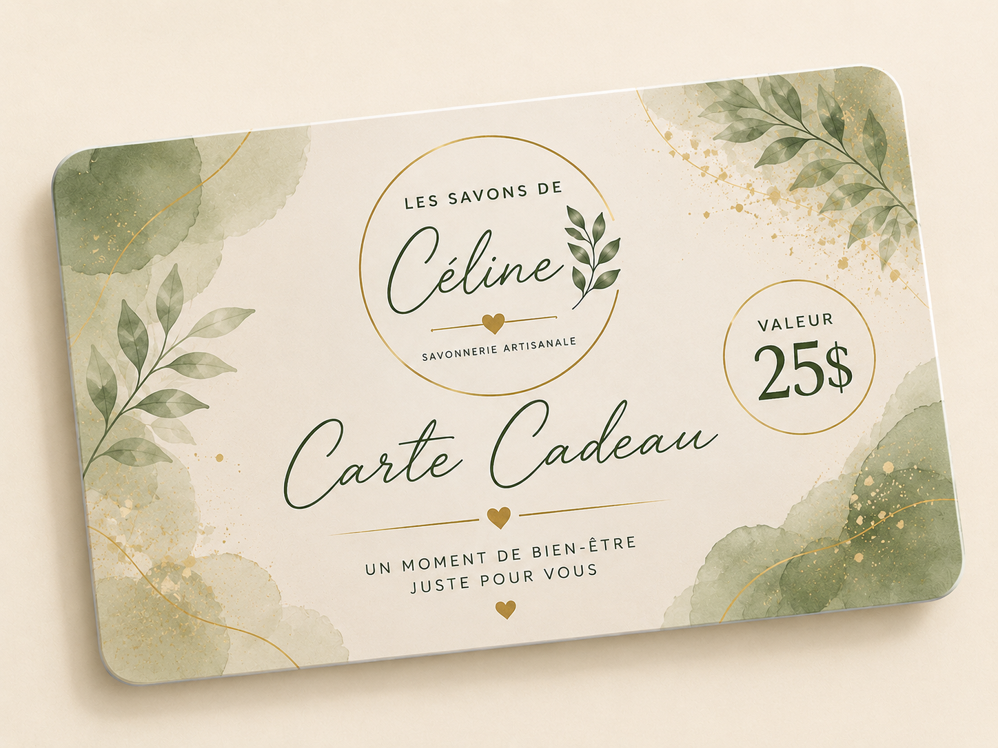 CARTE CADEAU VIRTUELLE LES SAVONS DE CÉLINE