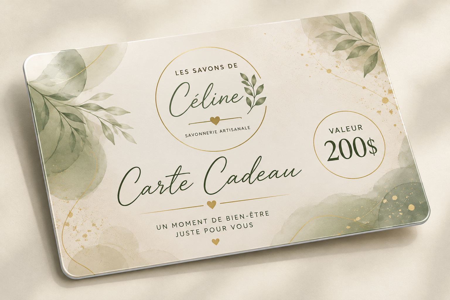 CARTE CADEAU VIRTUELLE LES SAVONS DE CÉLINE